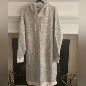 Long Boucle Knit Hoodie
